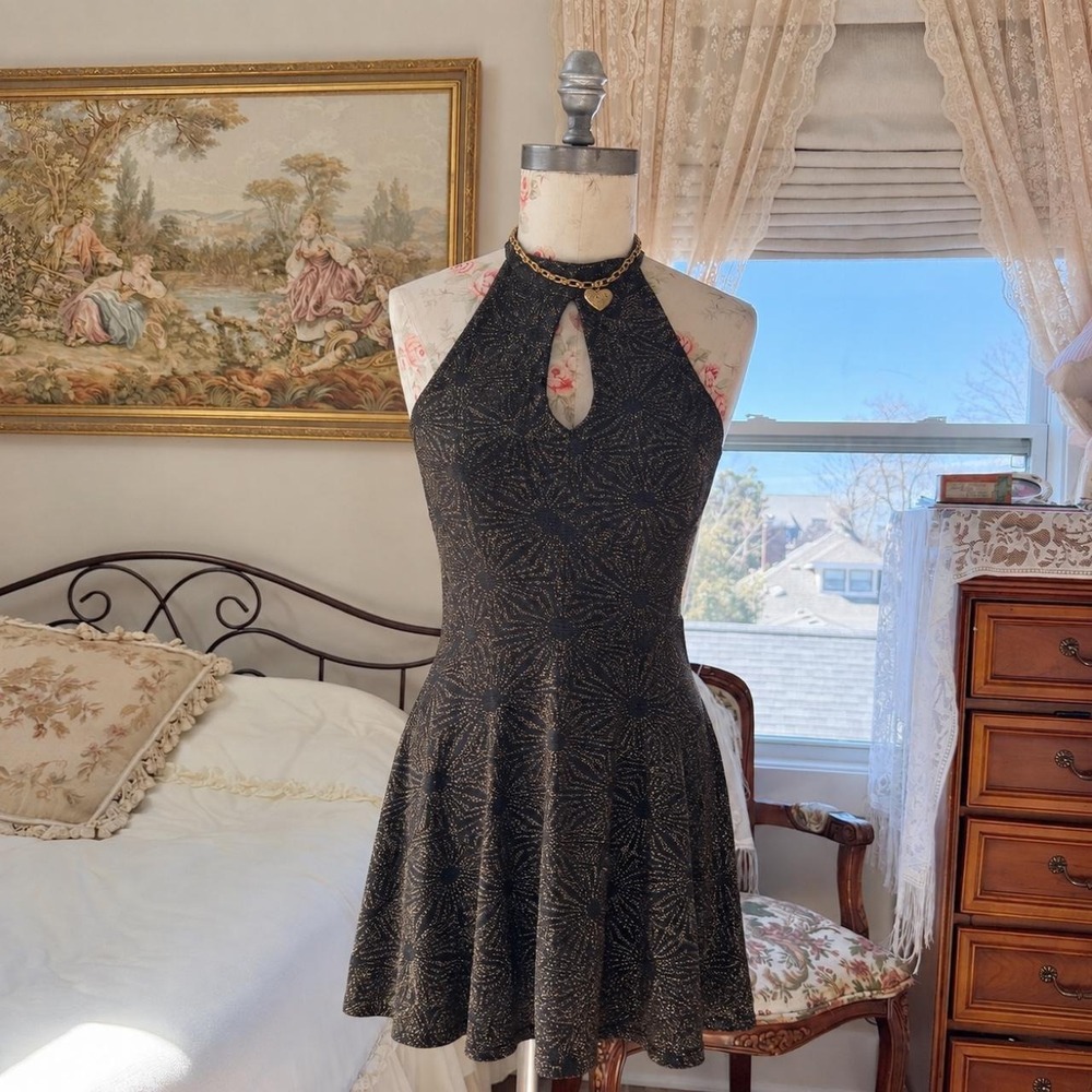 Black sparkly mini dress